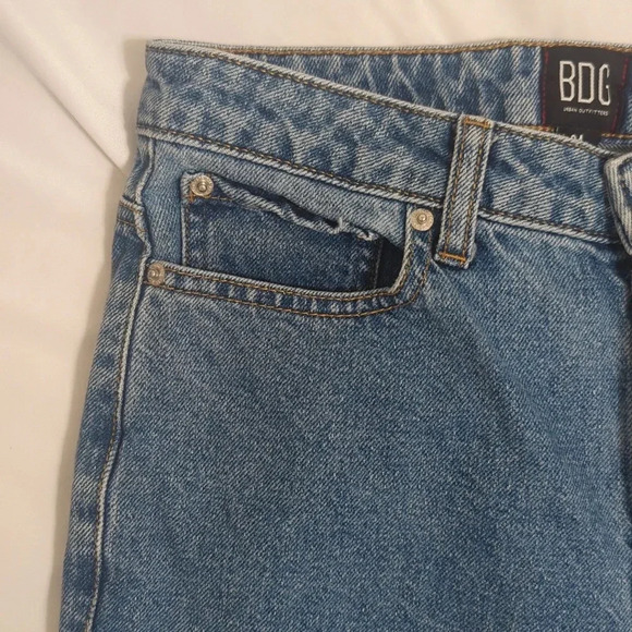 Urban Outfitters BDG Byron Spliced Denim Joggers, Color Blue/Black Size 24 - Picture 6 of 15